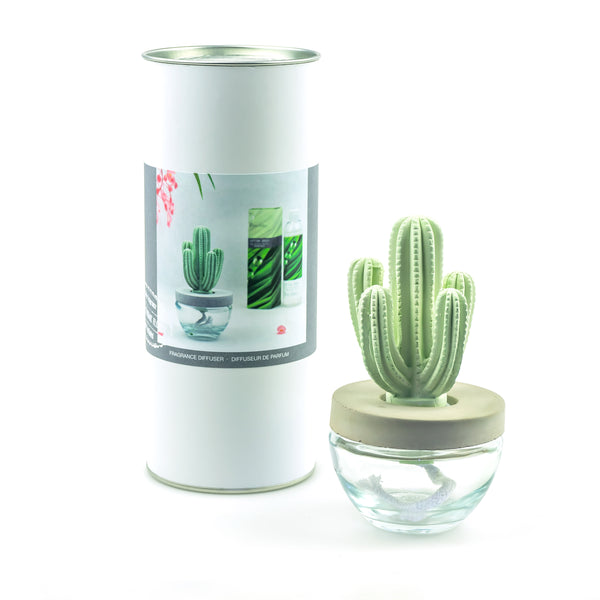 Cactus Ceramic Flower Fragrance Diffuser Combo Rain Forest 200ml DFC-CAC-9134