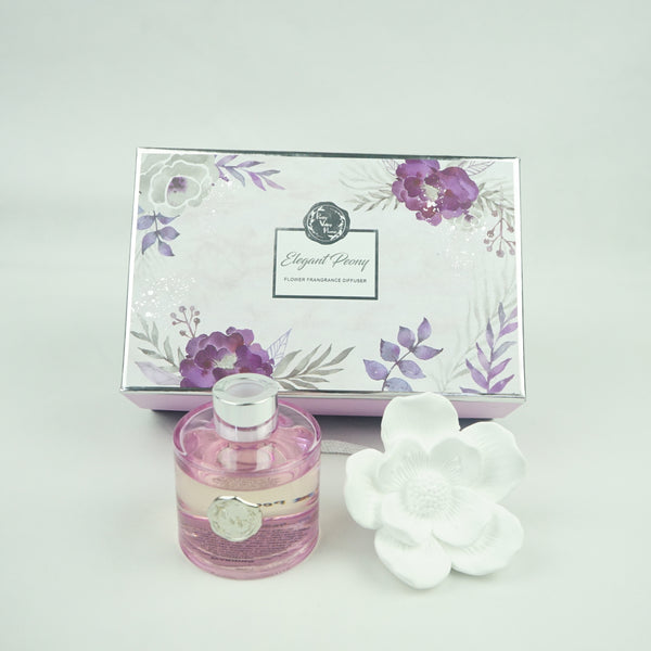 Pretty Valley Home Fragrance Diffuser Set Elegant Peony DF-EP-1412