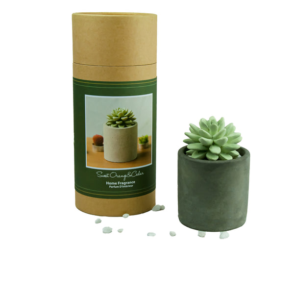 Succulent Diffuser Ceramic Planter Set Sweet Orange Cedar DF-OC-1316R
