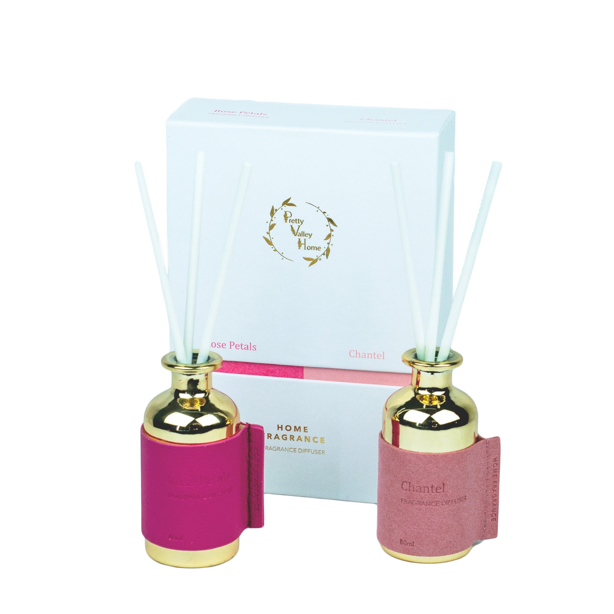 Reed Fragrance Diffuser Set Rose Petals Chantel Combo DFS-CTL-RP-3412